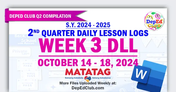 q2 w3 matatag dll daily lesson logs