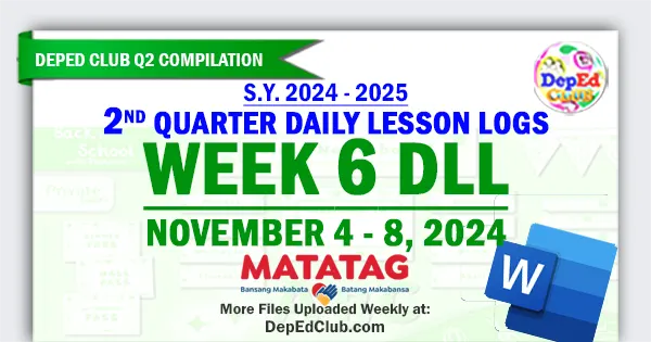 q2 w6 matatag dll daily lesson logs