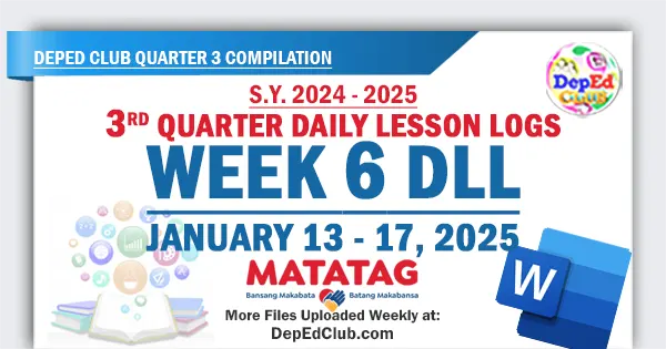 q3 w6 matatag dll daily lesson logs