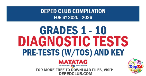 deped pre tests sy 2025 - 2026