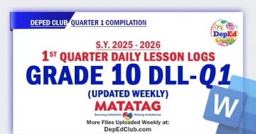 Grade 10 Daily Lesson Log (DLL) 1st Quarter – MELC-Based SY 2025–2026 preview