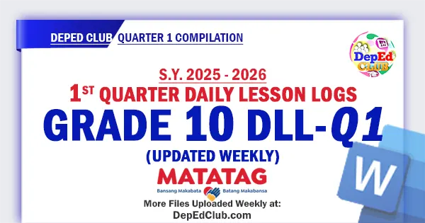 Grade 10 Daily Lesson Log (DLL) 1st Quarter – MELC-Based SY 2025–2026 preview