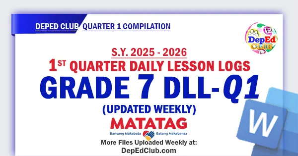 Grade 7 Daily Lesson Log (DLL) 1st Quarter – MATATAG Curriculum SY 2025–2026 preview