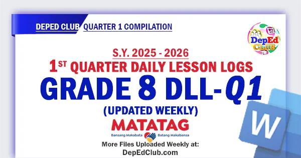 Grade 8 Daily Lesson Log (DLL) 1st Quarter – MATATAG Curriculum SY 2025–2026 preview