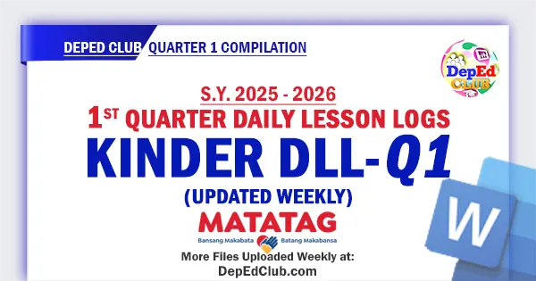 Kinder Daily Lesson Log (DLL) 1st Quarter – MATATAG Curriculum SY 2025–2026 preview