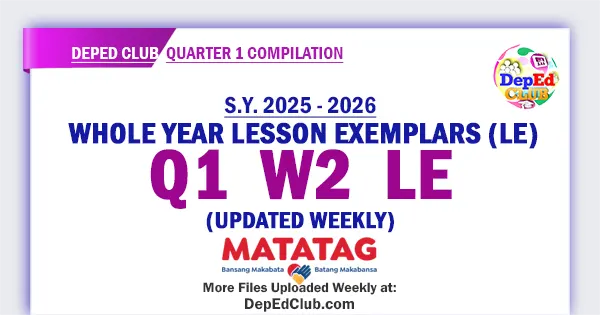 DepEd LE Quarter 1 Week 2 Download