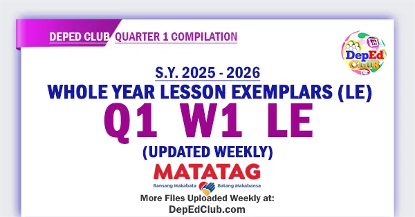 DepEd LE Quarter 1 Week 1 Download