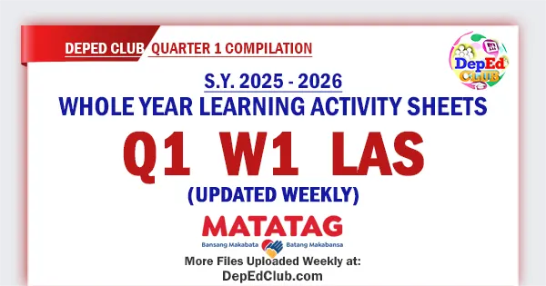 DepEd LAS Quarter 1 Week 1 Download