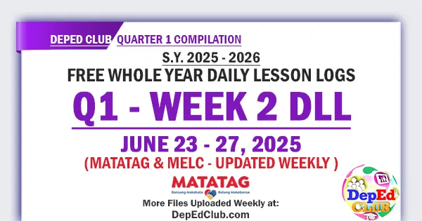 DepEd Quarter 1 Week 2 Daily Lesson Logs Matatag-melc download