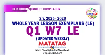 DepEd LE Quarter 1 Week 1 2 3 4 5 6 7 8 Download