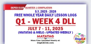DepEd Quarter 1 Week 4 Daily Lesson Logs Matatag-melc download