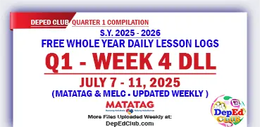 DepEd Quarter 1 Week 4 Daily Lesson Logs Matatag-melc download