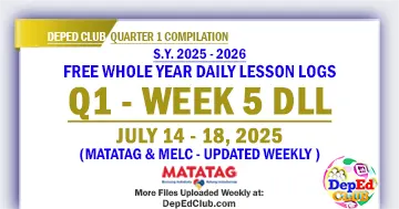 DepEd Quarter 1 Week 5 Daily Lesson Logs Matatag-melc download