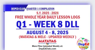 DepEd Quarter 1 Week 8 Daily Lesson Logs Matatag-melc download