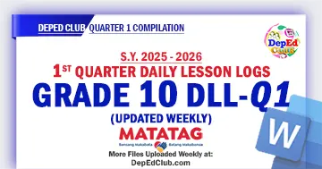 Grade 10 Daily Lesson Log (DLL) 1st Quarter – MELC-Based SY 2025–2026 preview