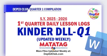 Kinder Daily Lesson Log (DLL) 1st Quarter – MATATAG Curriculum SY 2025–2026 preview