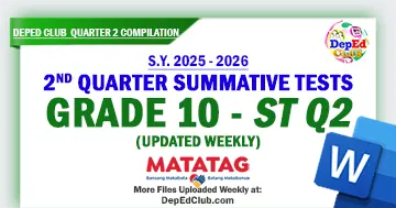 Grade 10 MELC Summative Test Quarter 2 Weeks 1–8 with Answer Keys in DOCX