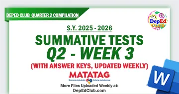 Quarter 2 week 3 st summative tests download