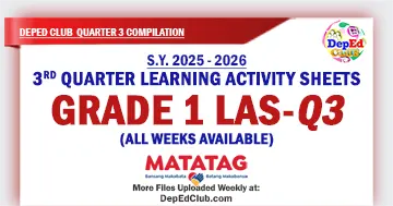 Grade 1 LAS Quarter 3 Q3 worksheets PDF Download