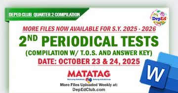 DepEd 1st quarter exams download with answer key reviewer 2nd periodical test with answer key